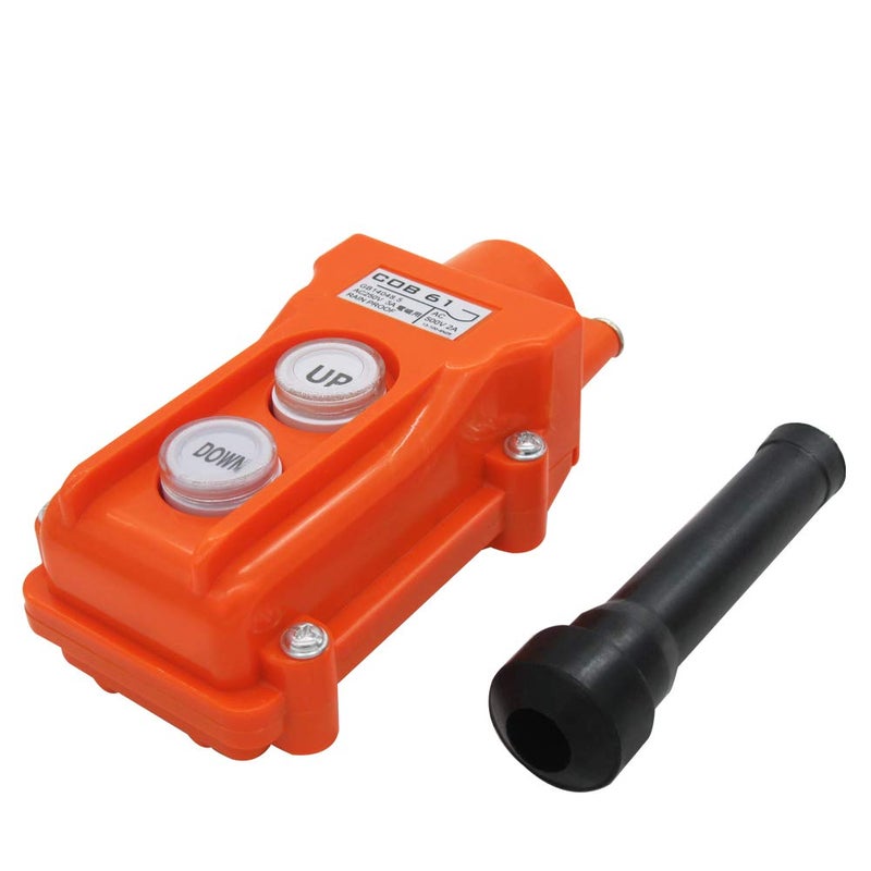 mxuteuk Rain Proof Up-Down Switch Control Station, Crane Pendant Hoist Push Button Switch Momentary COB61-UP-DOWN - Image 2